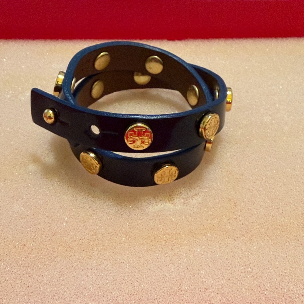 Tory Burch Navy and Gold Bracelet